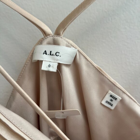 A.L.C. Cream Pleated Crop Top - Picture 7 of 10